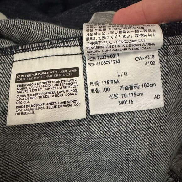 Levi’s Strauss Men’s Blue Denim Jacket Button Up Size Large 100% Cotton - Picture 12 of 13